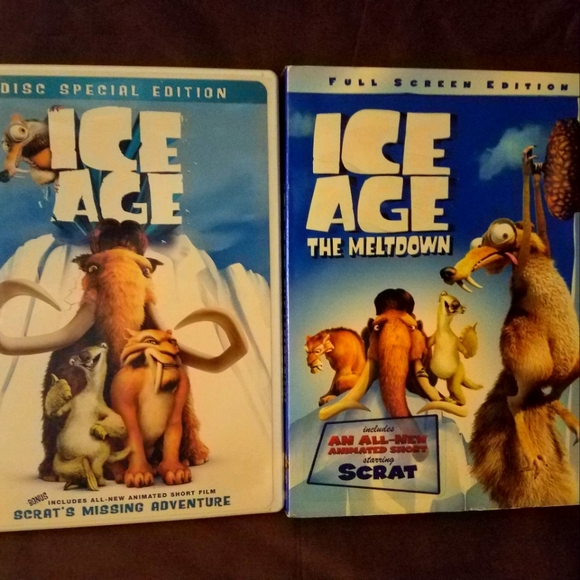Ice Age and Ice Age: The MeltDown 2 Disc DVDs (Like-New) - Picture 1 of 5